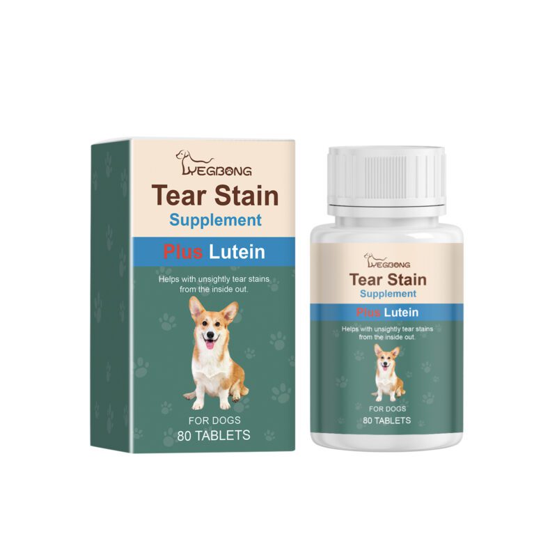 Gentle & Effective Dog Tear Stain Remover Tablets - Pet Eye Care for Gently Cleaning Tear Stains