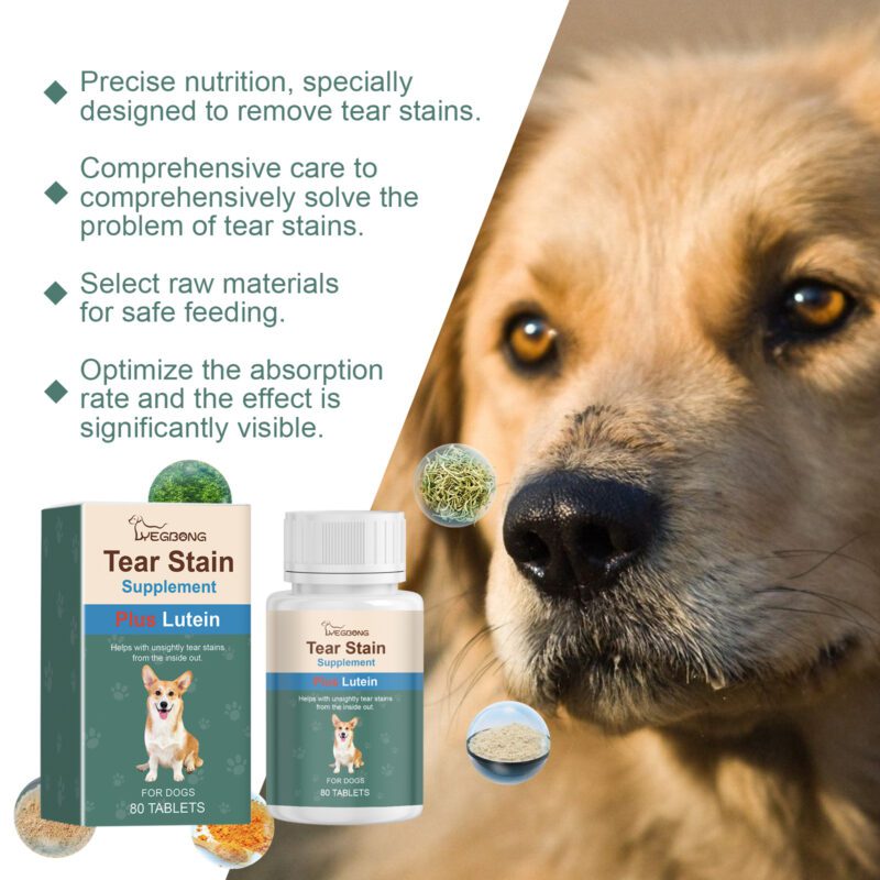 Gentle & Effective Dog Tear Stain Remover Tablets - Pet Eye Care for Gently Cleaning Tear Stains - Image 4