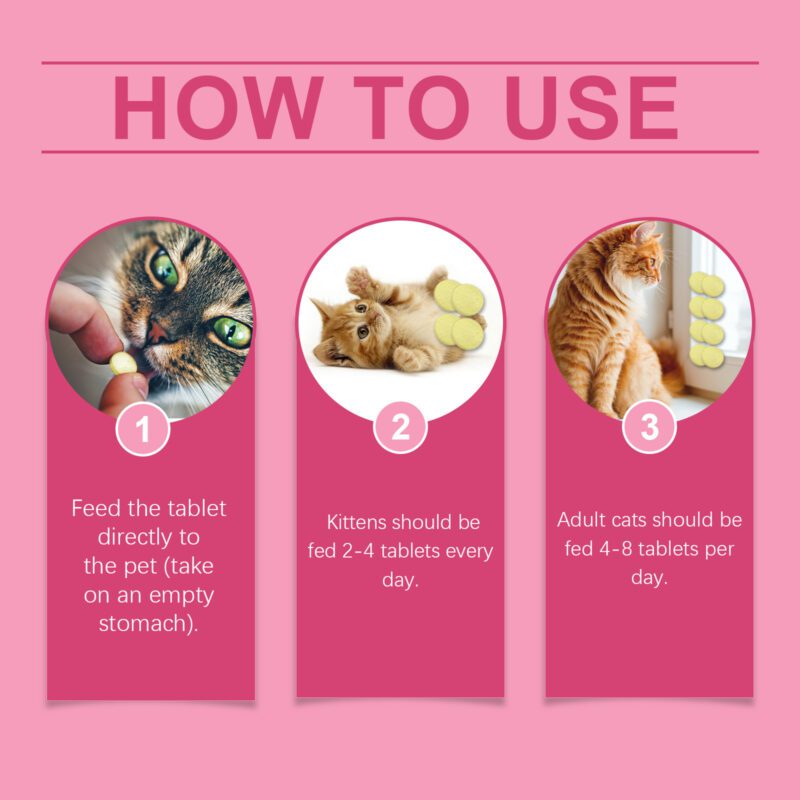 Cat Vitamin & Trace Element Supplement Tablets - Promotes Balanced Diet for Cats - Image 6