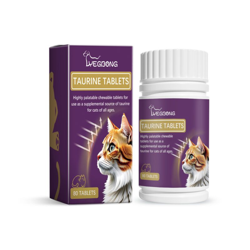 Premium Multi-Dimensional Compound Taurine Tablets for Cats - Essential Nutritional Supplement for Feline Health