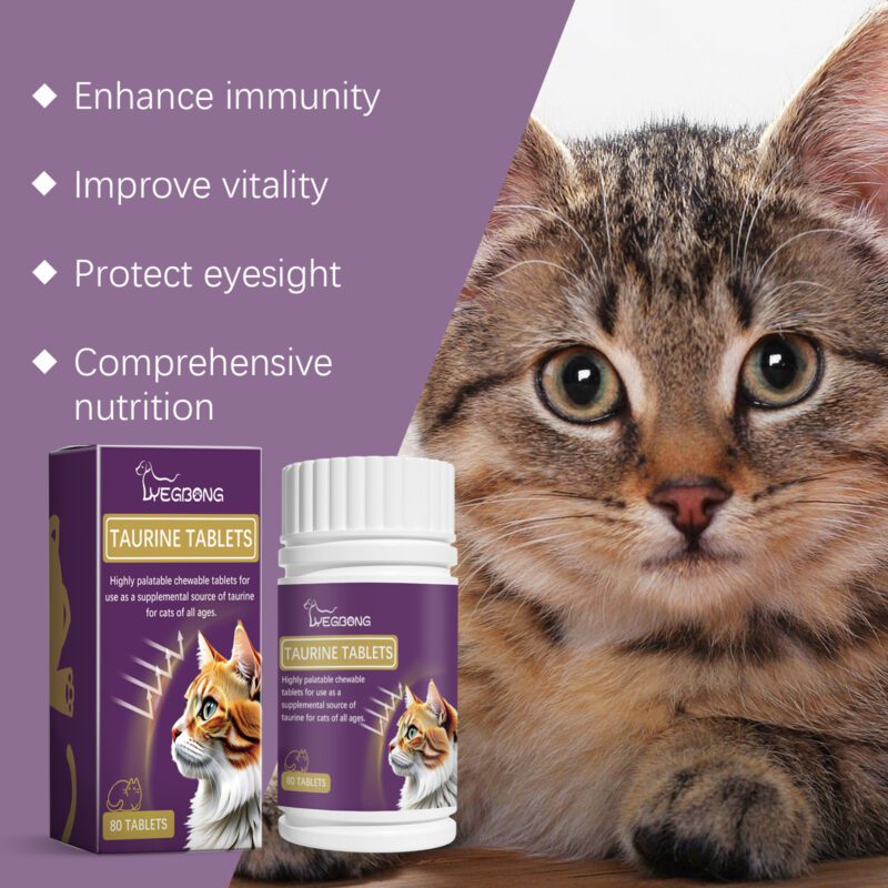 Premium Multi-Dimensional Compound Taurine Tablets for Cats - Essential Nutritional Supplement for Feline Health - Image 4
