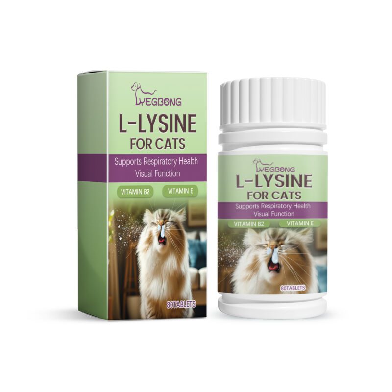 Premium Cat L-Lysine Tablets | Supports Immune Health & Body Care | Keep Your Feline Happy & Healthy