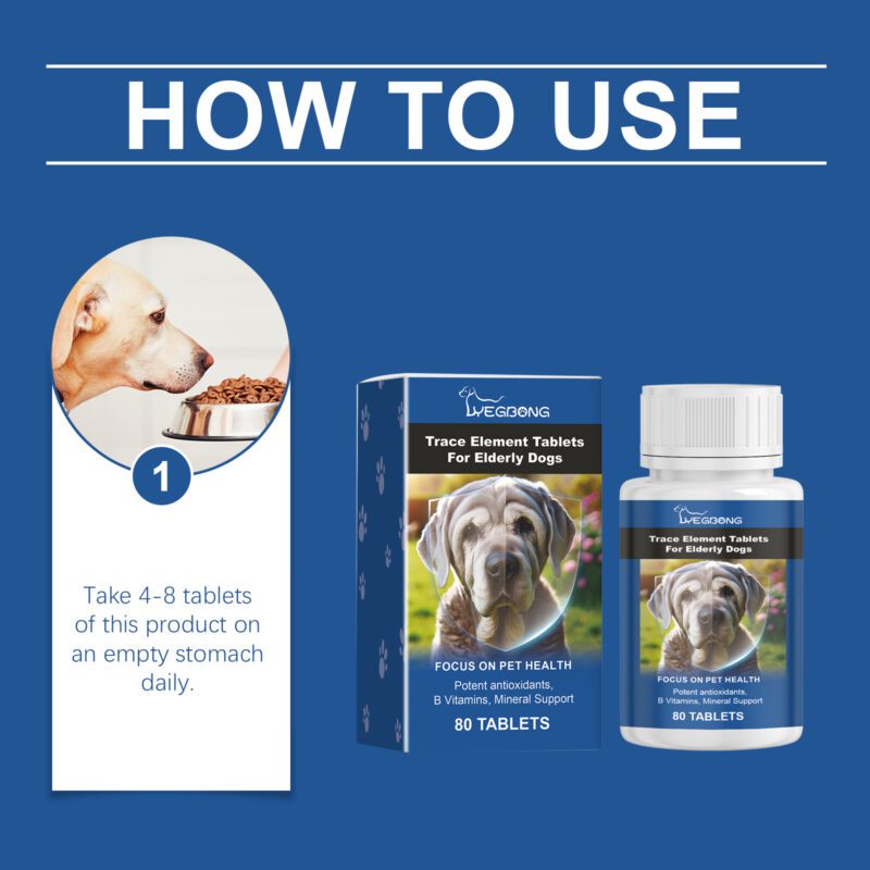 Senior Dog Trace Element & Calcium Tablets - Supports Nerve Health, Promotes Overall Wellness, Elderly Dog Care Supplement - Image 6