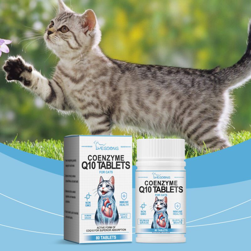 Coenzyme Q10 Tablets for Cats - Support Feline Health & Vitality, Enhance Nutrient Absorption Premium Cat Nutritional Supplements - Image 2