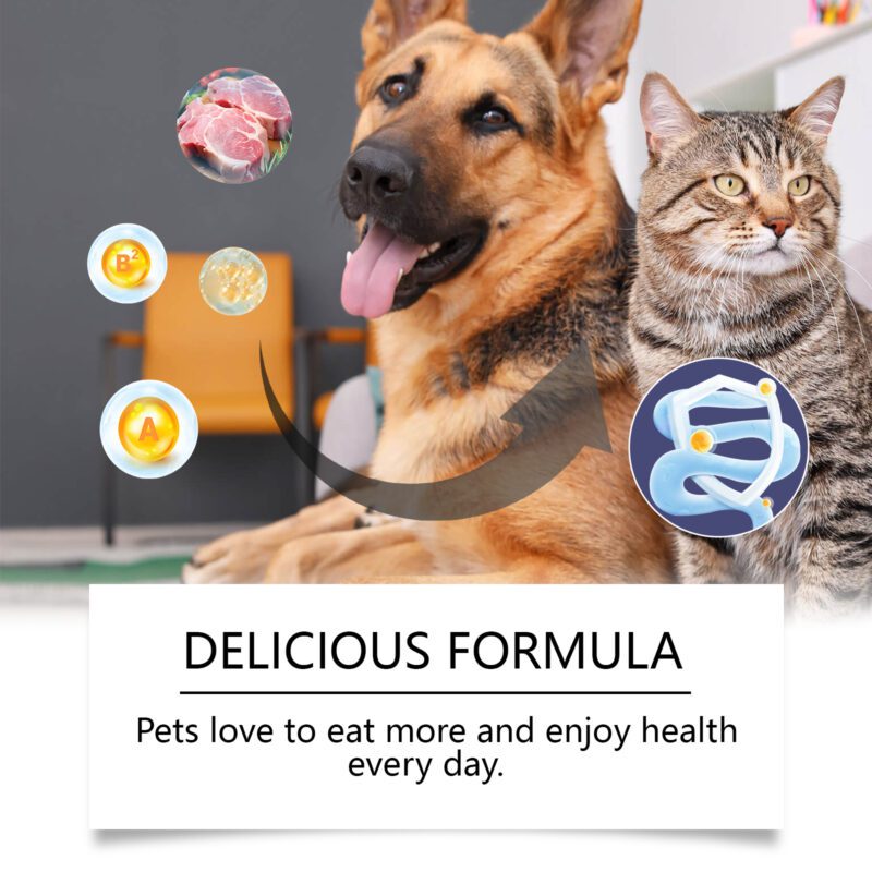 Multi-Strain Probiotic Tablets for Cats & Dogs - Digestive Health & Nutrient Absorption Support, Pet Nutrition Supplement - Image 3