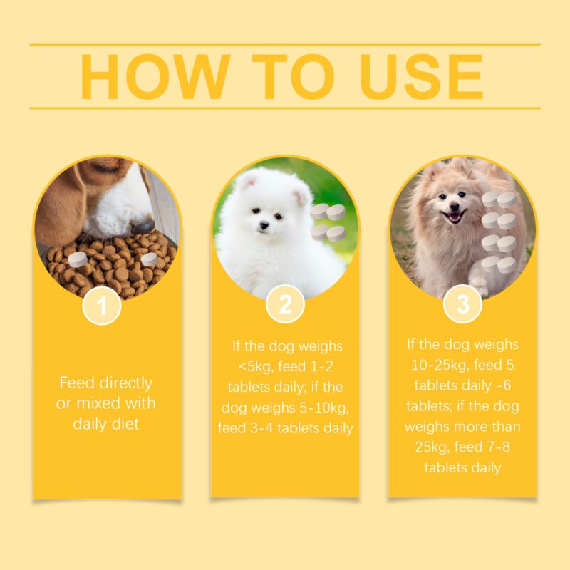 Premium Dog Multi-Dimensional Fish Oil Tablets - Hair Care & Skin Moisturizing for Shiny Coat, Promotes Pet Health - Image 6