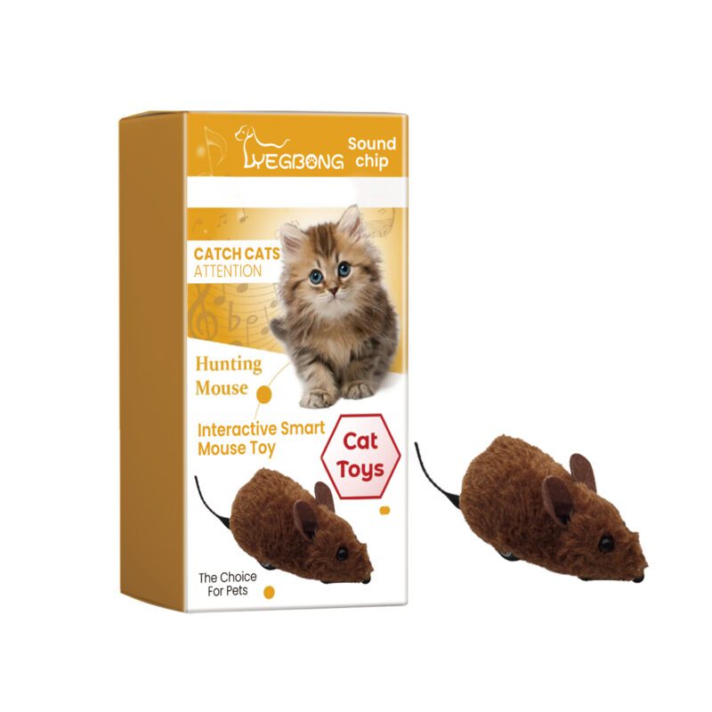 Interactive Smart Mouse Plush Toy for Cats & Dogs - Mouse Sound Mimicking, Stress Relief Pet Toy