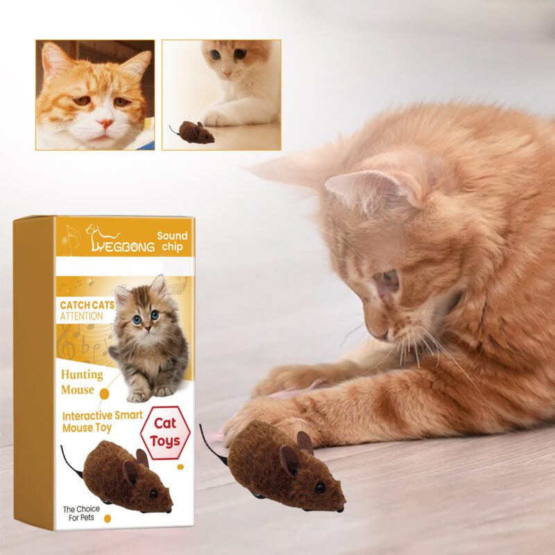 Interactive Smart Mouse Plush Toy for Cats & Dogs - Mouse Sound Mimicking, Stress Relief Pet Toy - Image 2