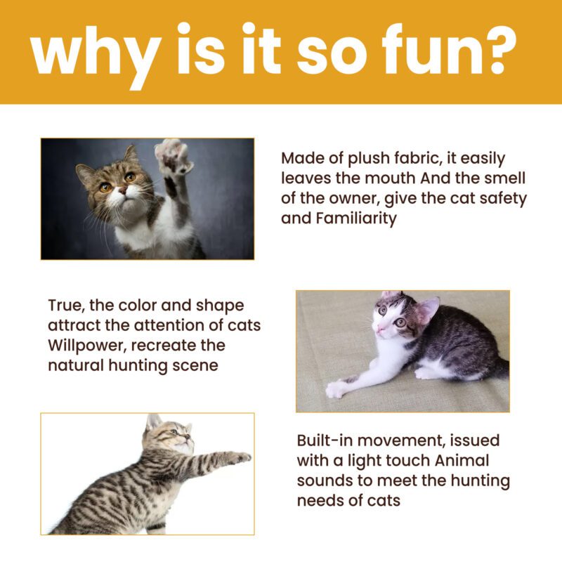 Interactive Smart Mouse Plush Toy for Cats & Dogs - Mouse Sound Mimicking, Stress Relief Pet Toy - Image 3