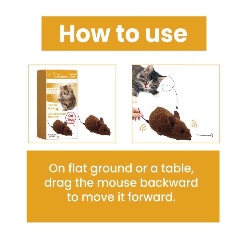 Interactive Smart Mouse Plush Toy for Cats & Dogs - Mouse Sound Mimicking, Stress Relief Pet Toy - Image 5