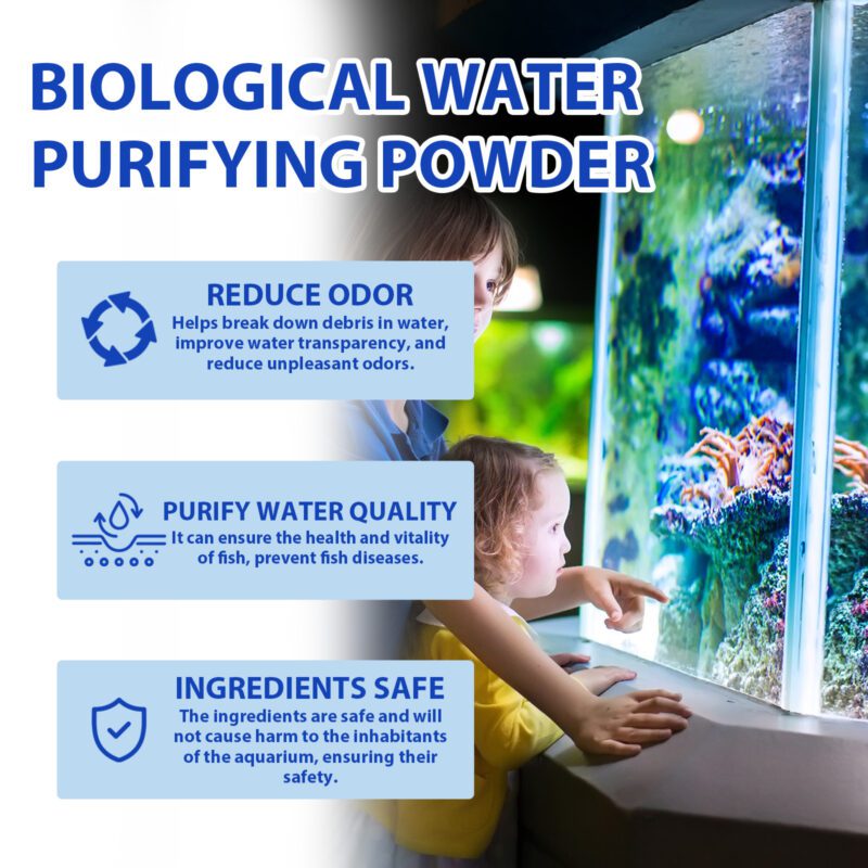 Fish Tank Instant Algae Removal Powder - Efficient Moss & Algae Cleaner, Aquarium Water Purifier for Crystal Clear Water Quality - Image 2