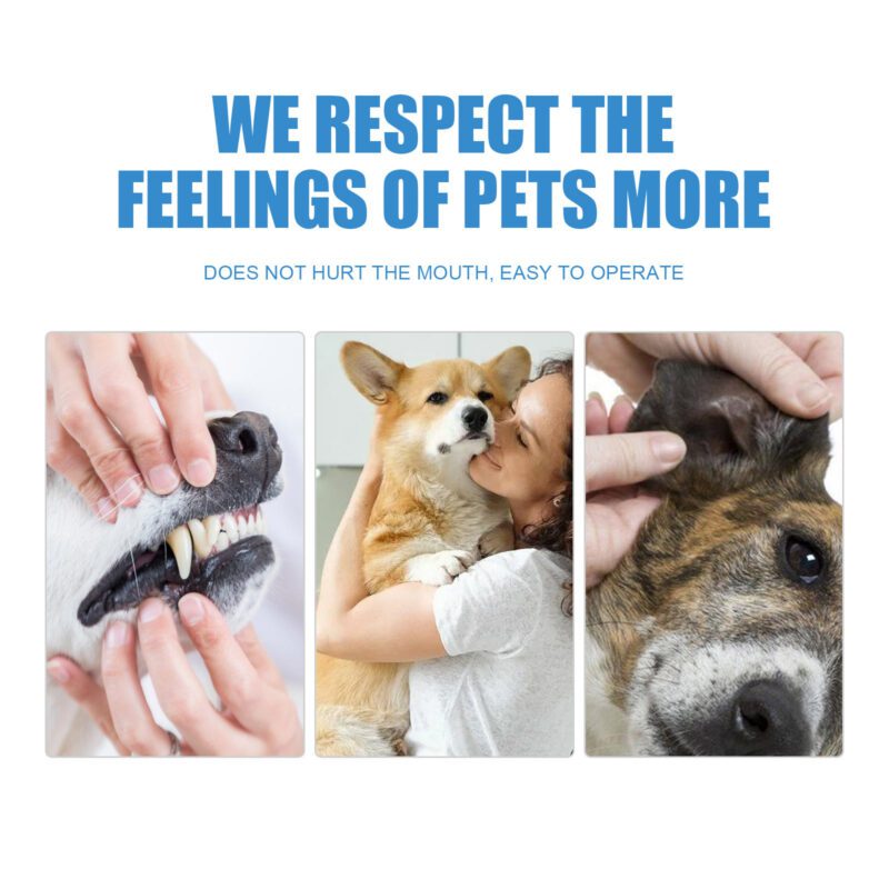 Yegbong Dog Dental Finger Wipes - Bad Breath & Tartar Remover, Teeth Whitening Oral Care Wipes for Pet Dogs - Image 4