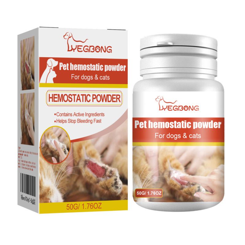 Yegbong Fast-Acting Pet Hemostatic Powder for Cats & Dogs - Styptic Wound Cleaning Powder for Soothing & Accelerated Healing