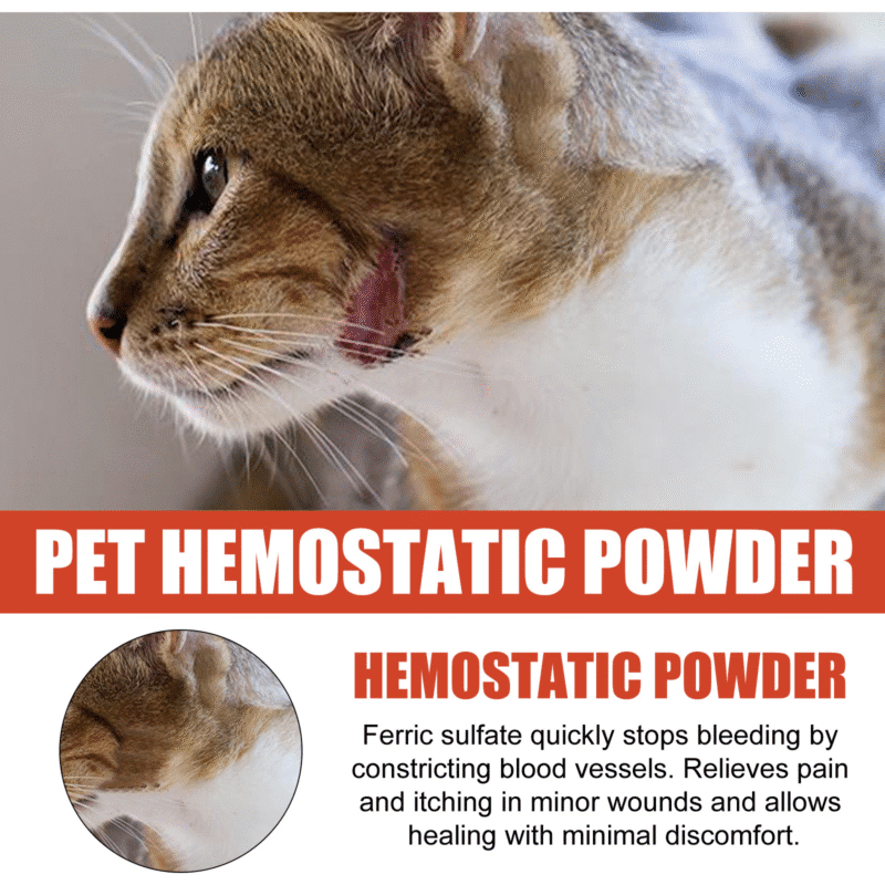 Yegbong Fast-Acting Pet Hemostatic Powder for Cats & Dogs - Styptic Wound Cleaning Powder for Soothing & Accelerated Healing - Image 4