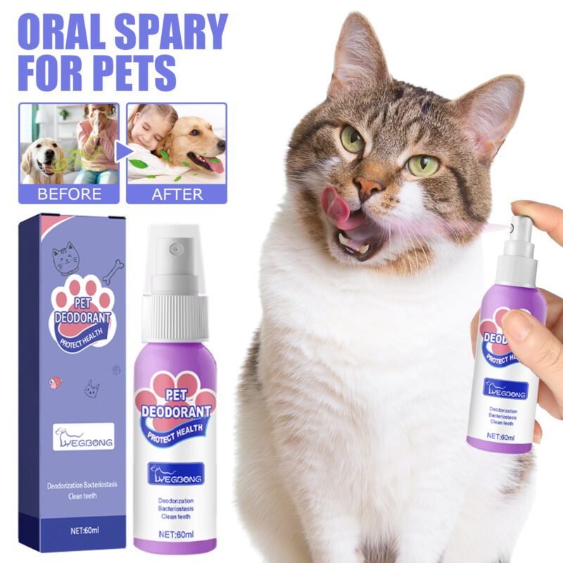 Pet Oral Care Spray - Cat & Dog Mouth Cleaner, Bad Breath Eliminator, Fresh Breath Freshener Spray for Pets - Image 2