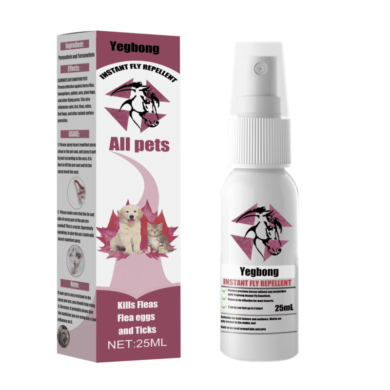Pet Flea & Tick Repellent Spray - Effective Flea Removal, Tick Control & Anti-Itch Solution for Cats and Dogs