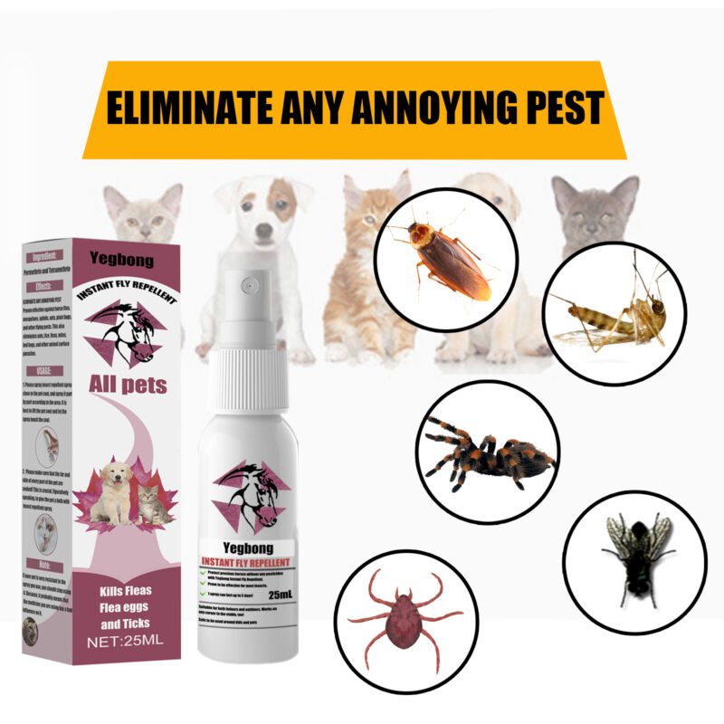 Pet Flea & Tick Repellent Spray - Effective Flea Removal, Tick Control & Anti-Itch Solution for Cats and Dogs - Image 2
