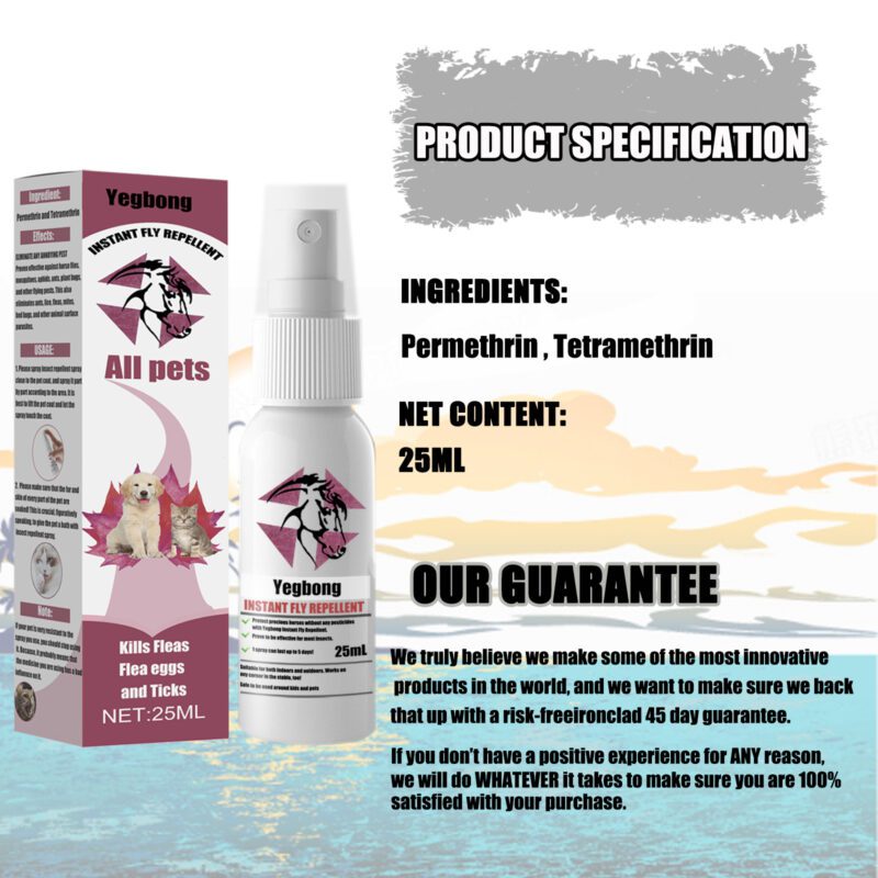 Pet Flea & Tick Repellent Spray - Effective Flea Removal, Tick Control & Anti-Itch Solution for Cats and Dogs - Image 5