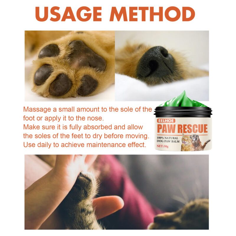Pet Paw Balm for Cats & Dogs - Foot Pad Protection Soothes Moisturizes Heals Dry Cracked Paws - Image 5